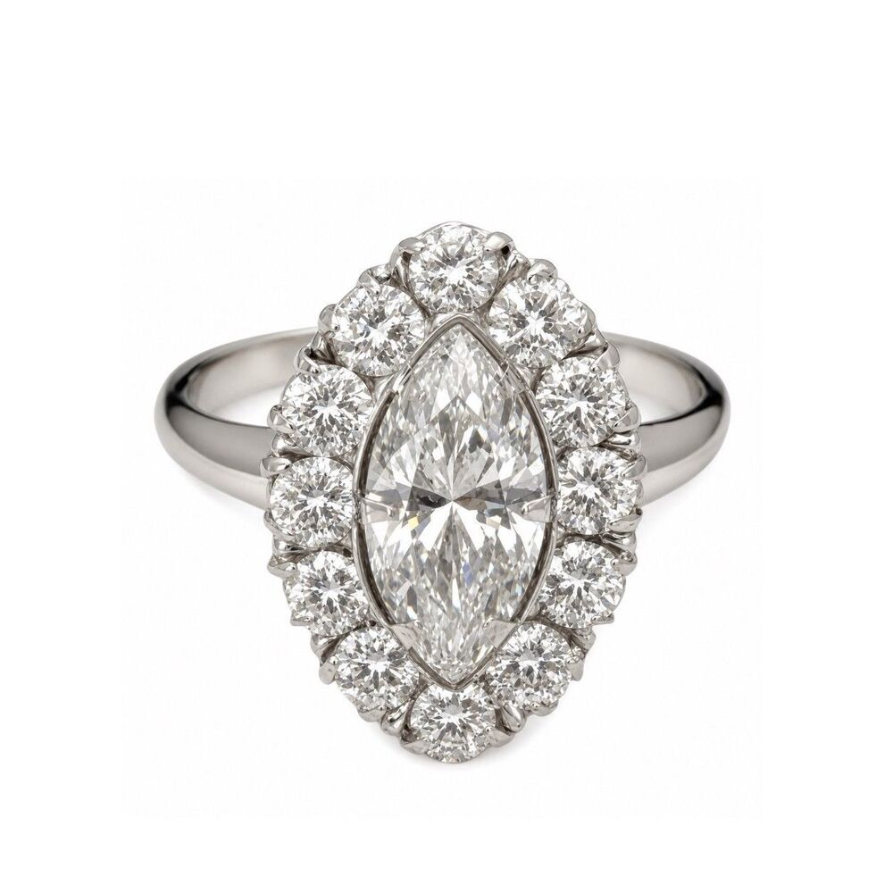 Vintage 1960s Cocktail Ring Size 8 Clark & Coombs CZ Mid Century - 14Z